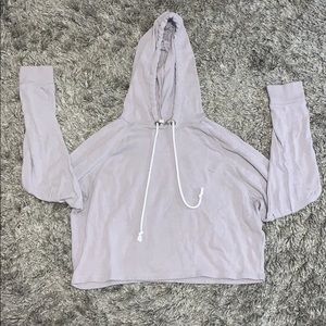 Purple H&M cropped hoodie